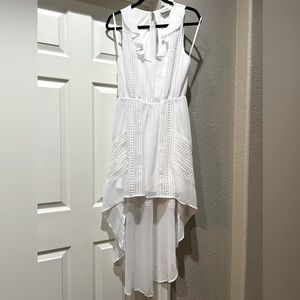 NWOT Bebe White Hi Low Summer Dress Sz S